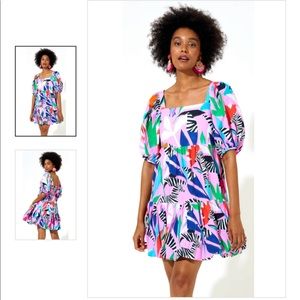 Bubble Skirt Mini Dress- Panama Lilac